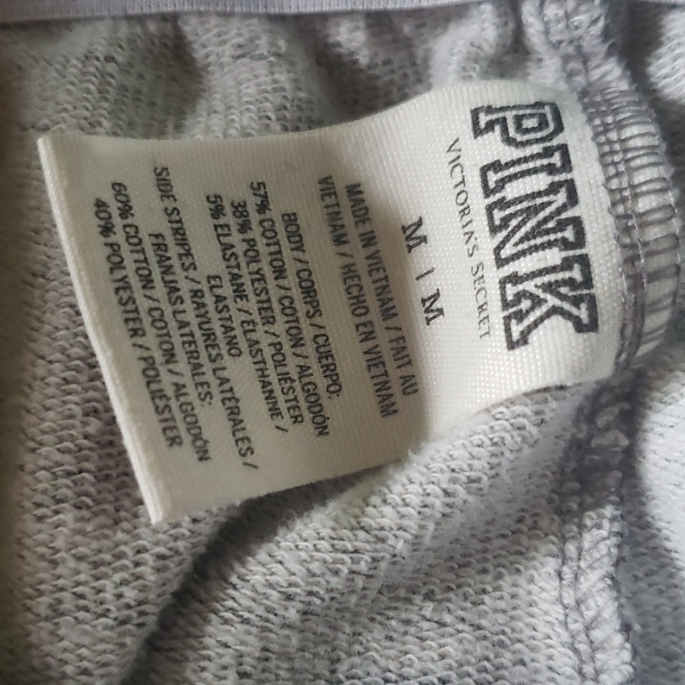 PINK Victoria's Secret Gray Joggers with Neon Accents - Picture 4 of 5